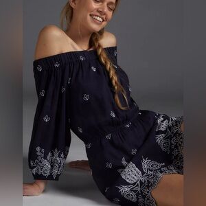 Farm Rio Jackie Embroidered Shorts Romper Size Small